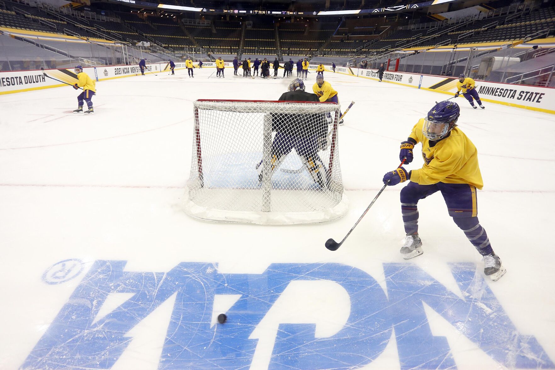 MSU men's hockey Frozen Four practice 1